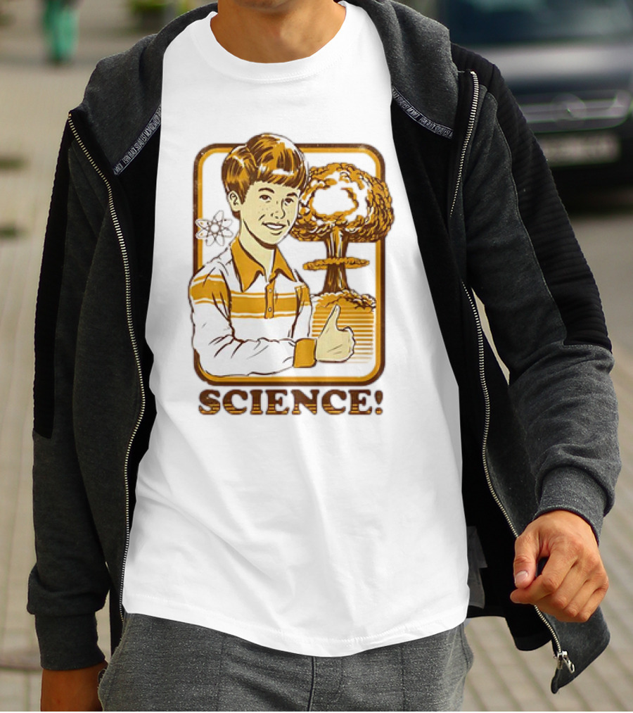 Atomic Bomb Science Boy With Mushroom Cloud T-Shirt