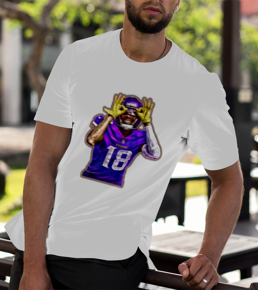 Football Minnesota Vikings Justin Jefferson Trippy Now U See Me T-Shirt