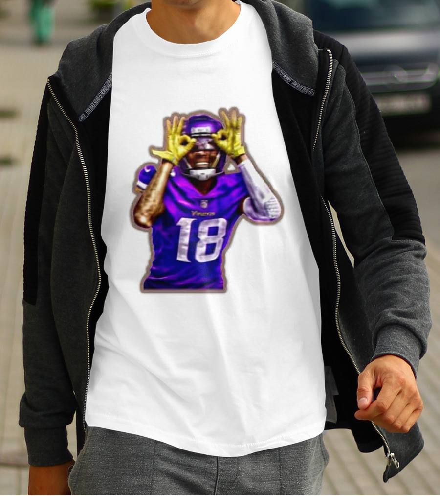 Football Minnesota Vikings Justin Jefferson Trippy Now U See Me T-Shirt