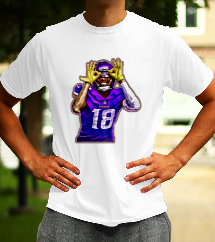 Football Minnesota Vikings Justin Jefferson Trippy Now U See Me T-Shirt