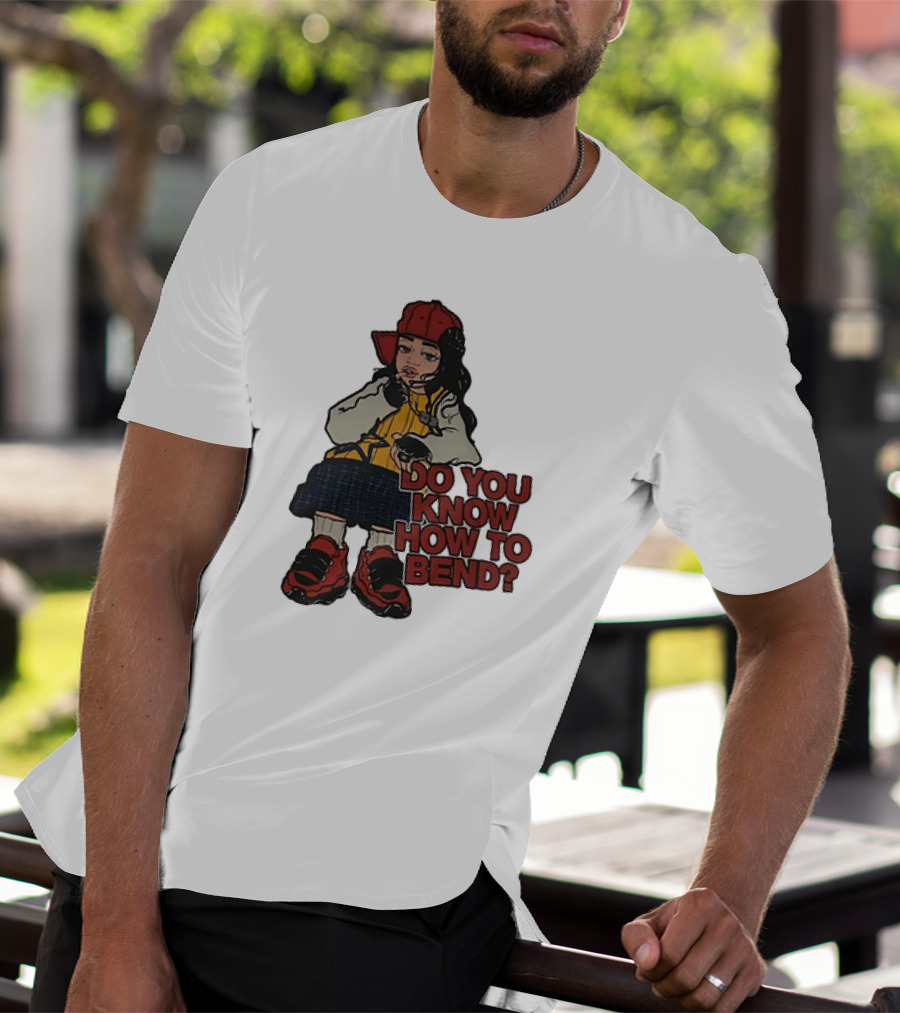 Do You Know How To Bend? Girl With Red Cap And Sneakers T-Shirt