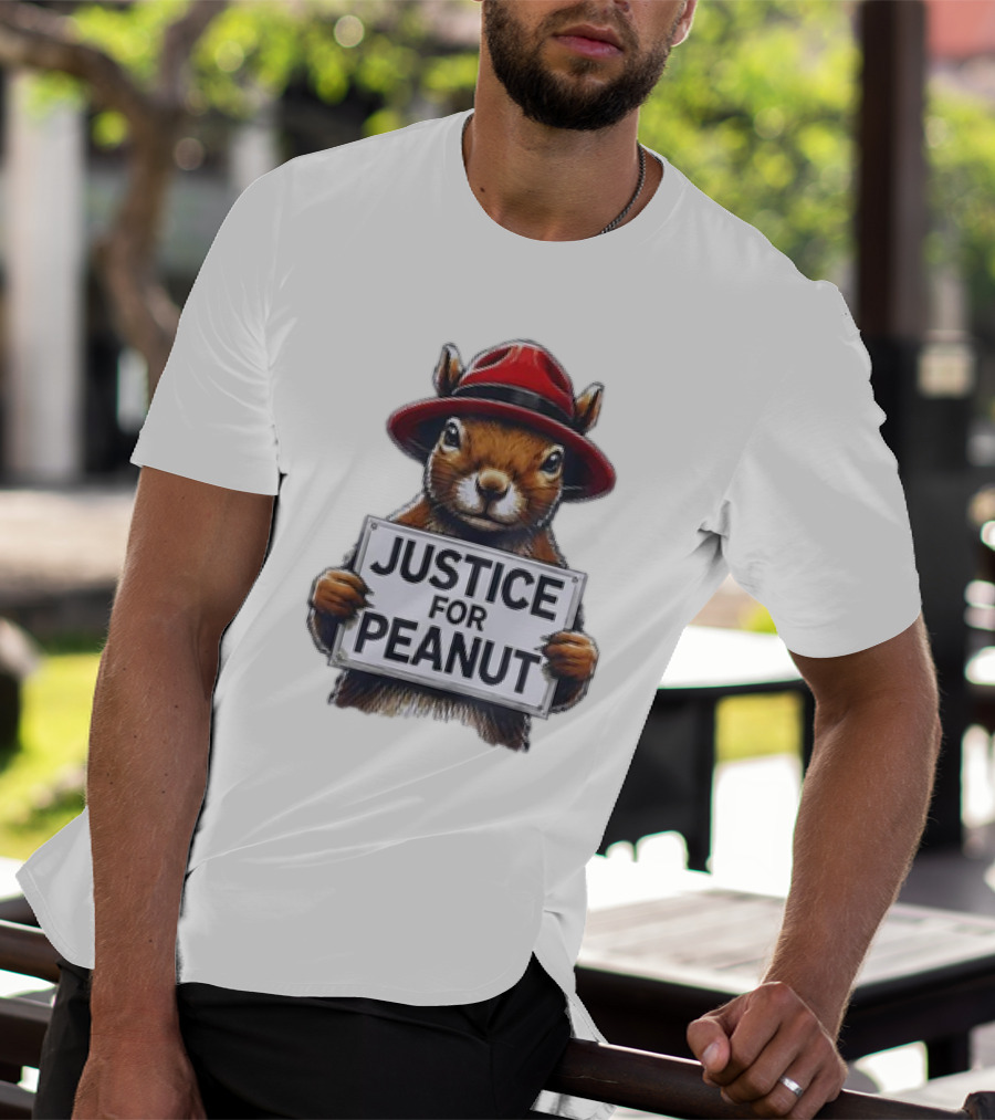 Justice For Peanut The Squirrel Red Hat Protest T-Shirt