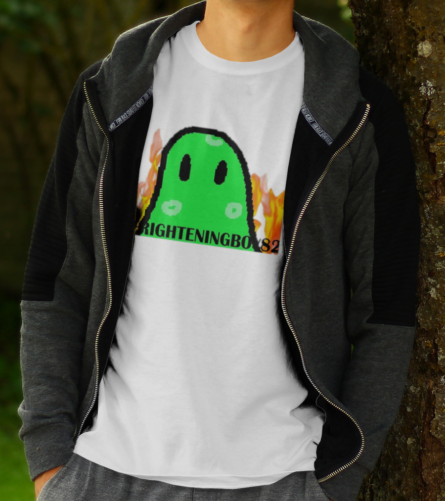 FRIGHTENINGBOY82 Slime With Fire Background T-Shirt