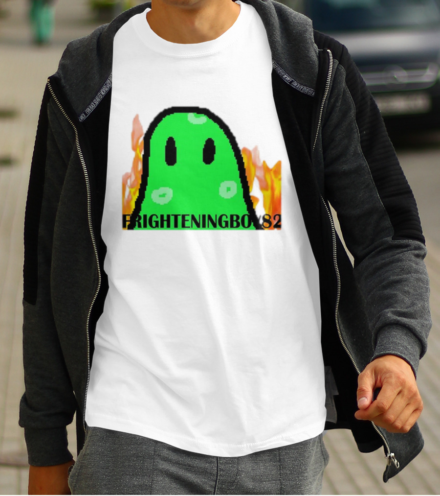 FRIGHTENINGBOY82 Slime With Fire Background T-Shirt