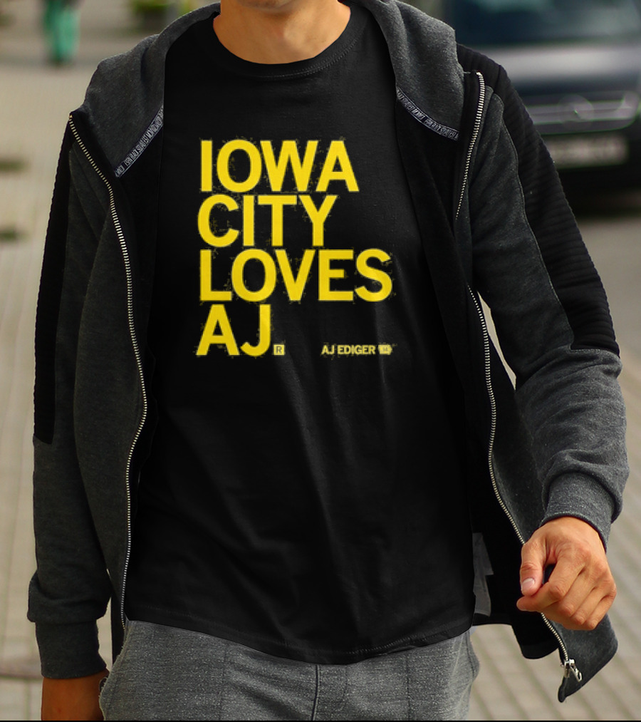 Iowa City Loves AJ Ediger T-Shirt