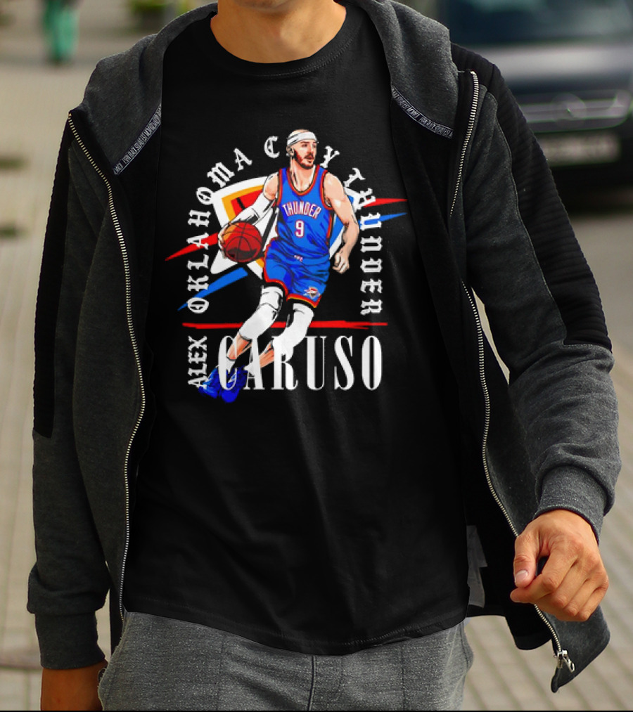 Alex Caruso Oklahoma City Thunder NBA Basketball Shield Vintage T-Shirt