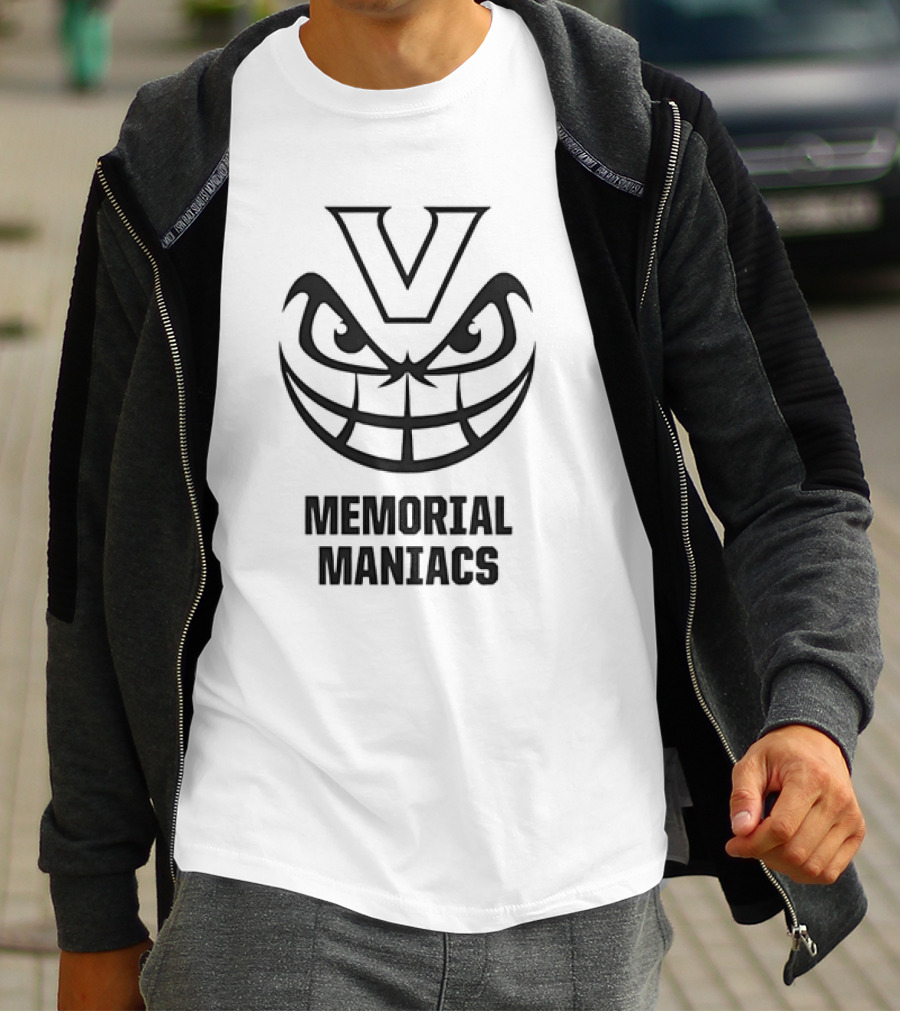 Vanderbilt Commodores Memorial Maniacs V Logo Grinning Face T-Shirt