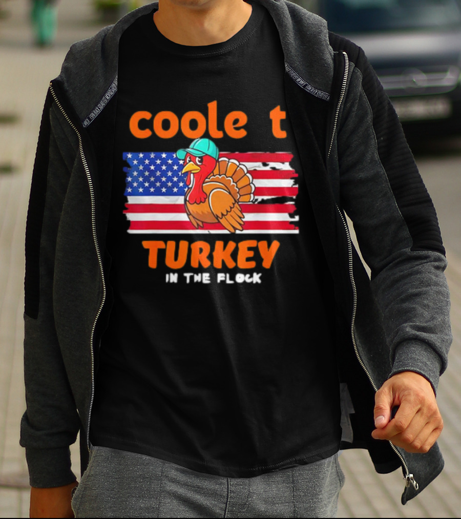 Cool Turkey USA Flag In The Flock T-Shirt