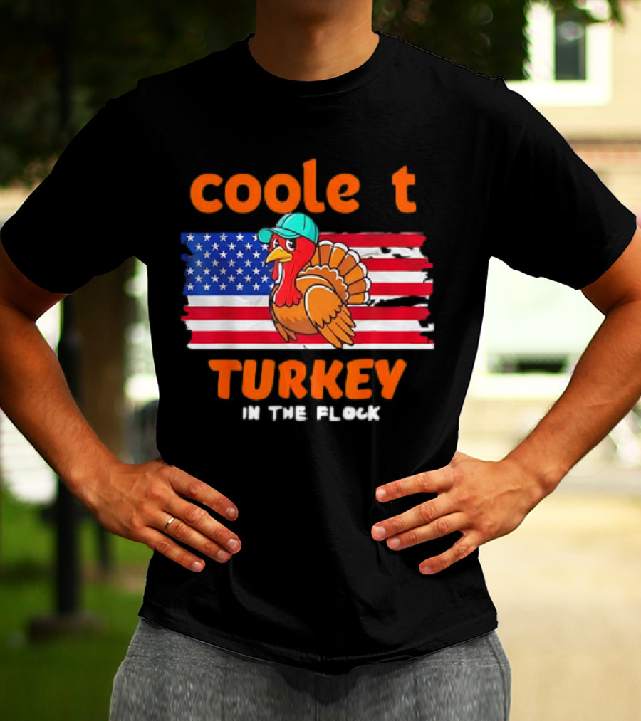 Cool Turkey USA Flag In The Flock T-Shirt