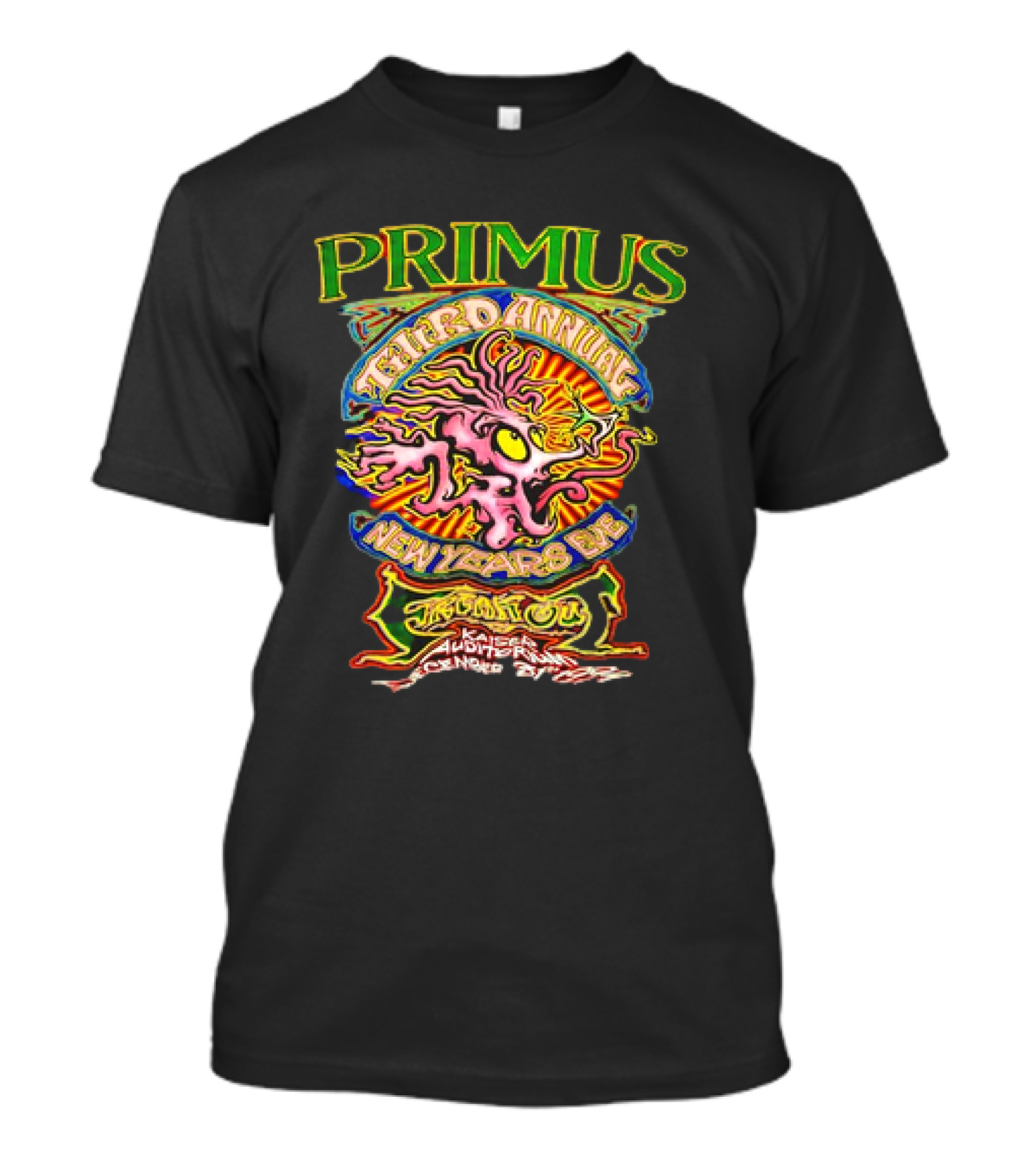 Primus Third Annual New Years Eve Freak Out Kaiser Auditorium Oakland 1996 T-Shirt