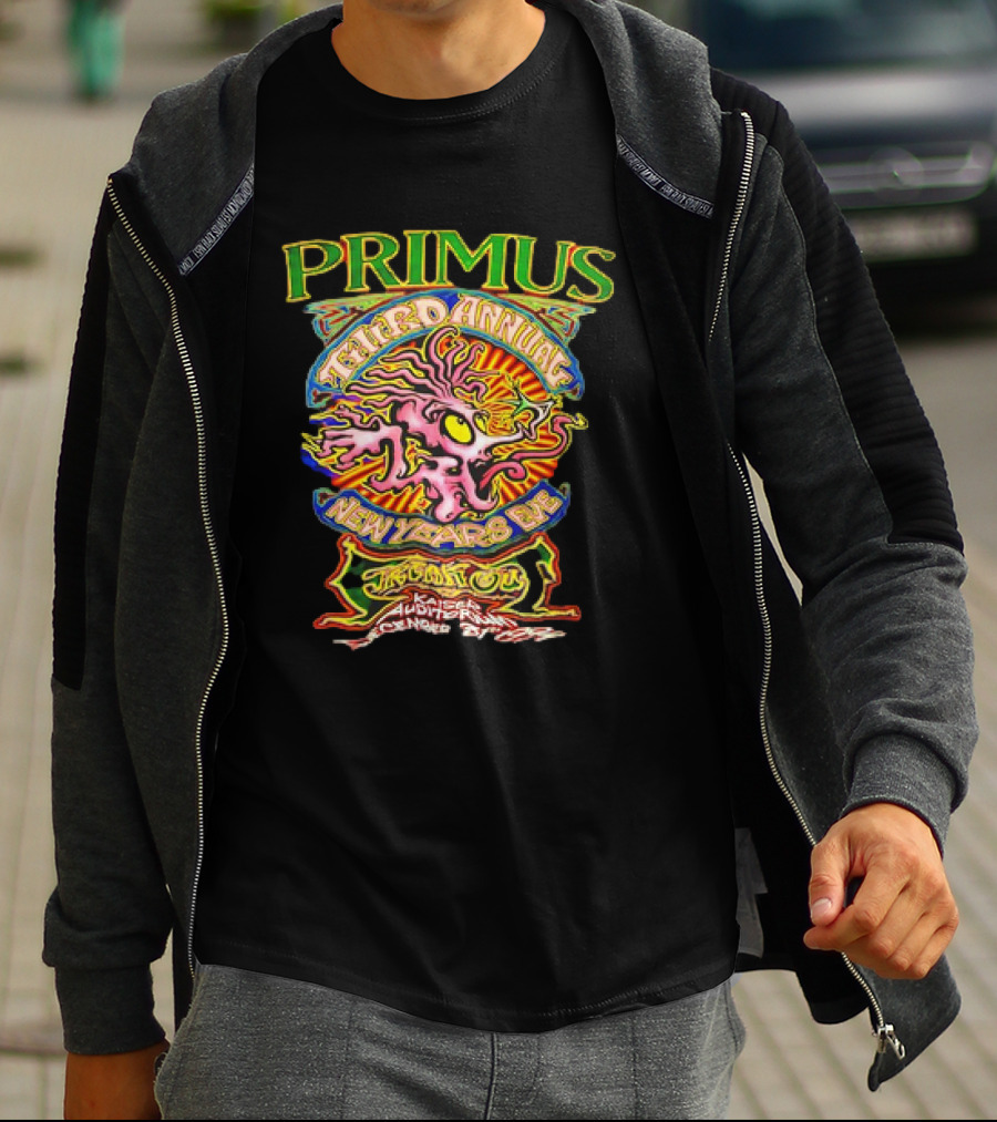 Primus Third Annual New Years Eve Freak Out Kaiser Auditorium Oakland 1996 T-Shirt