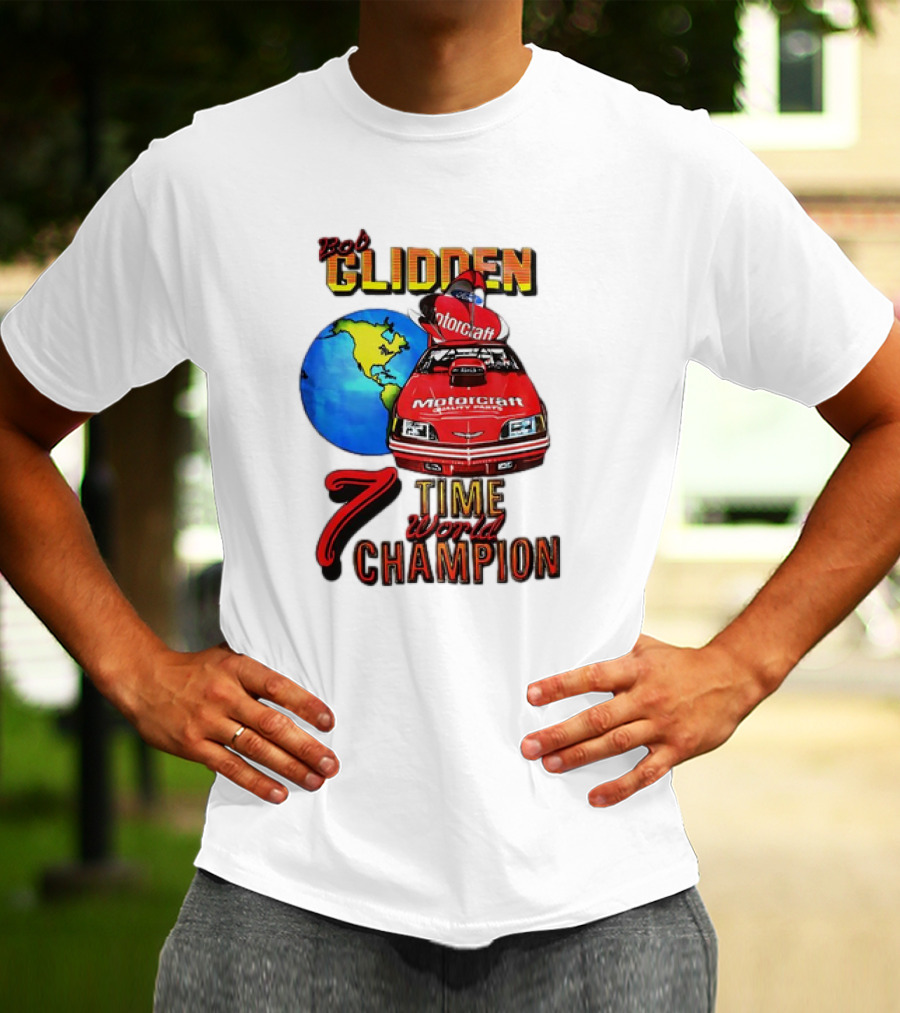 Bob Glidden Motorcraft Racing 7 Time World Champion T-Shirt