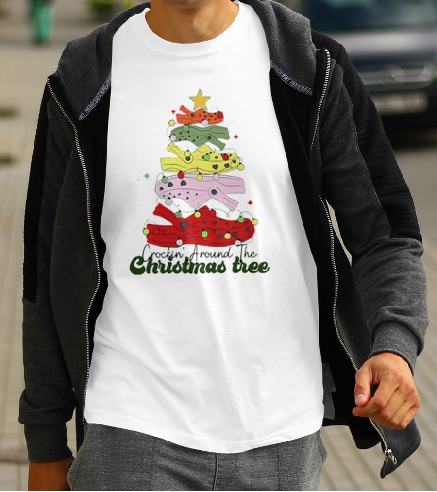 Crockin' Around The Christmas Tree Crocs Holiday T-Shirt