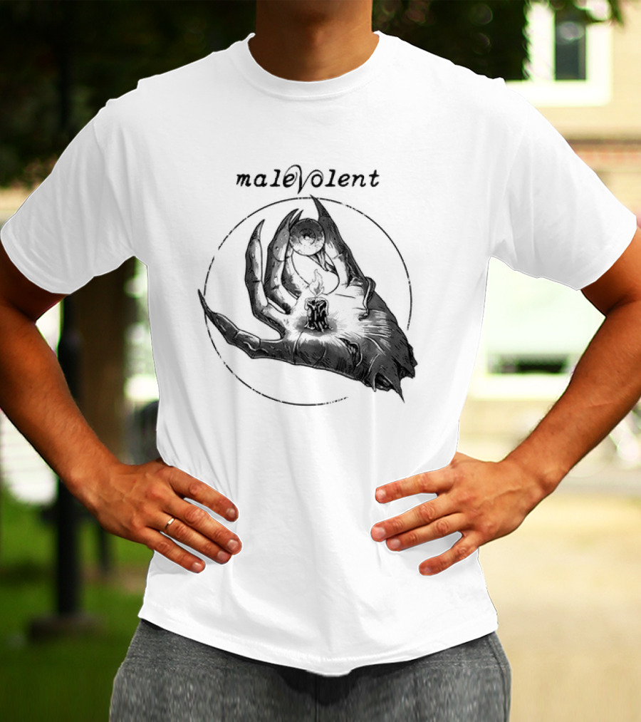 Malevolent Hand With Candle And Eye In Circle T-Shirt
