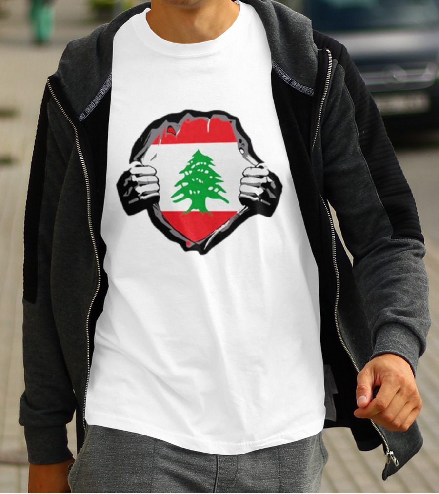 Lebanon Flag Lebanese Roots Cedar Pride Emblem T-Shirt
