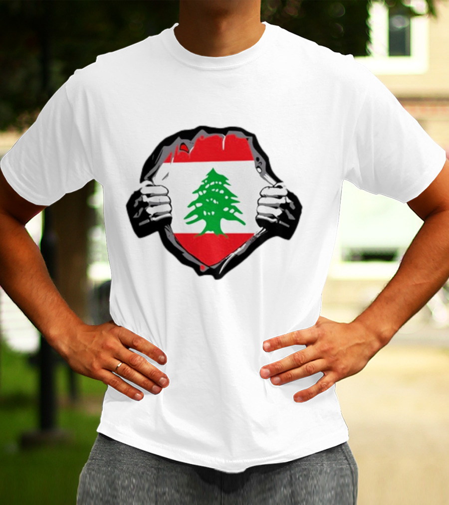 Lebanon Flag Lebanese Roots Cedar Pride Emblem T-Shirt