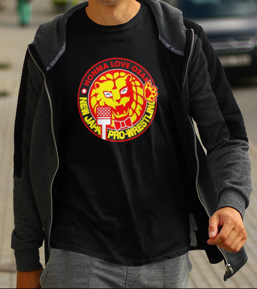 Honma Love Osaka New Japan Pro-Wrestling Lion Mark T-Shirt