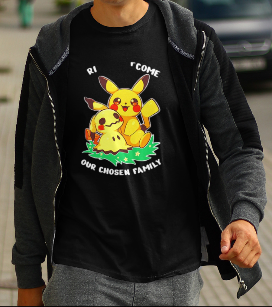 Pikachu And Mimikyu Become Our Chosen Family T-Shirt