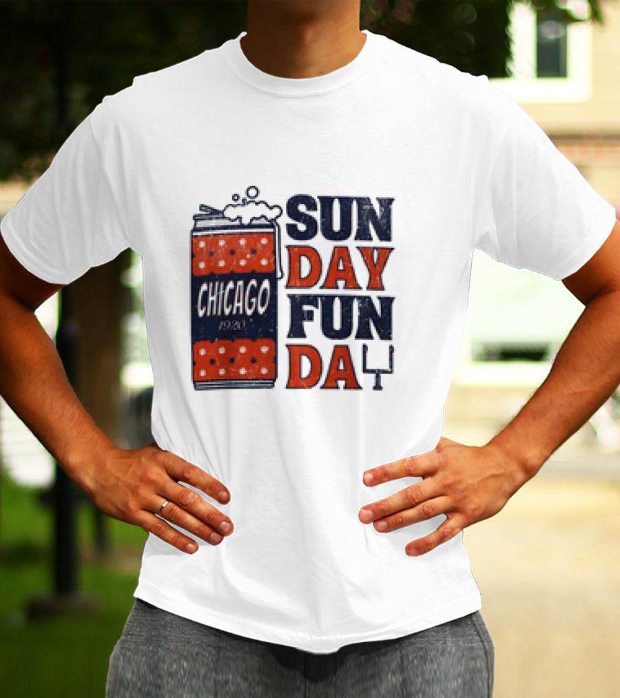 Chicago Sunday Fun Day 1923 Football Can T-Shirt