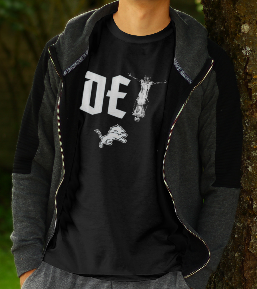 DET Detroit Lions Amon-ra St. Brown Lions Logo Player T-Shirt