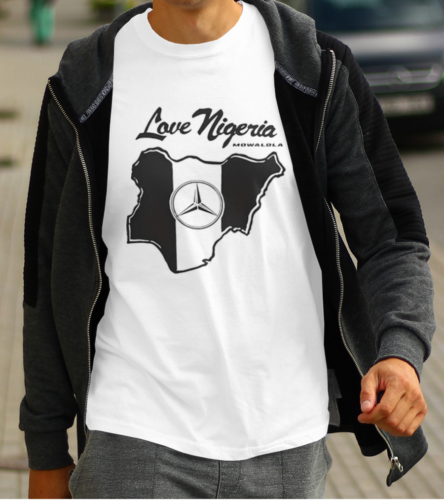 Love Nigeria Mowalola Mercedes Logo Map T-Shirt