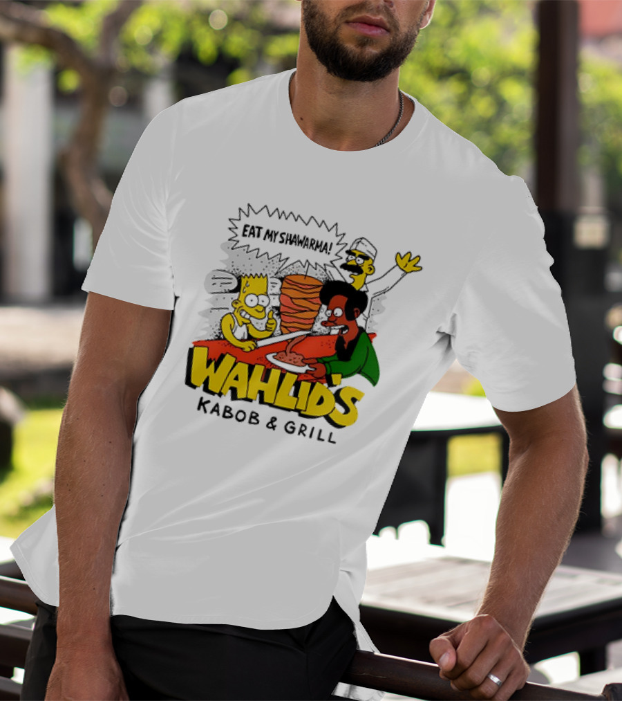 The Simpsons Wahlid's Eat My Shawarma Kabob And Grill T-Shirt
