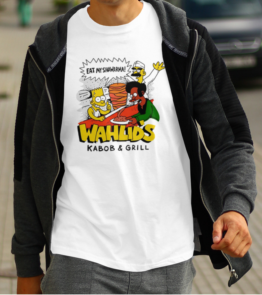 The Simpsons Wahlid's Eat My Shawarma Kabob And Grill T-Shirt