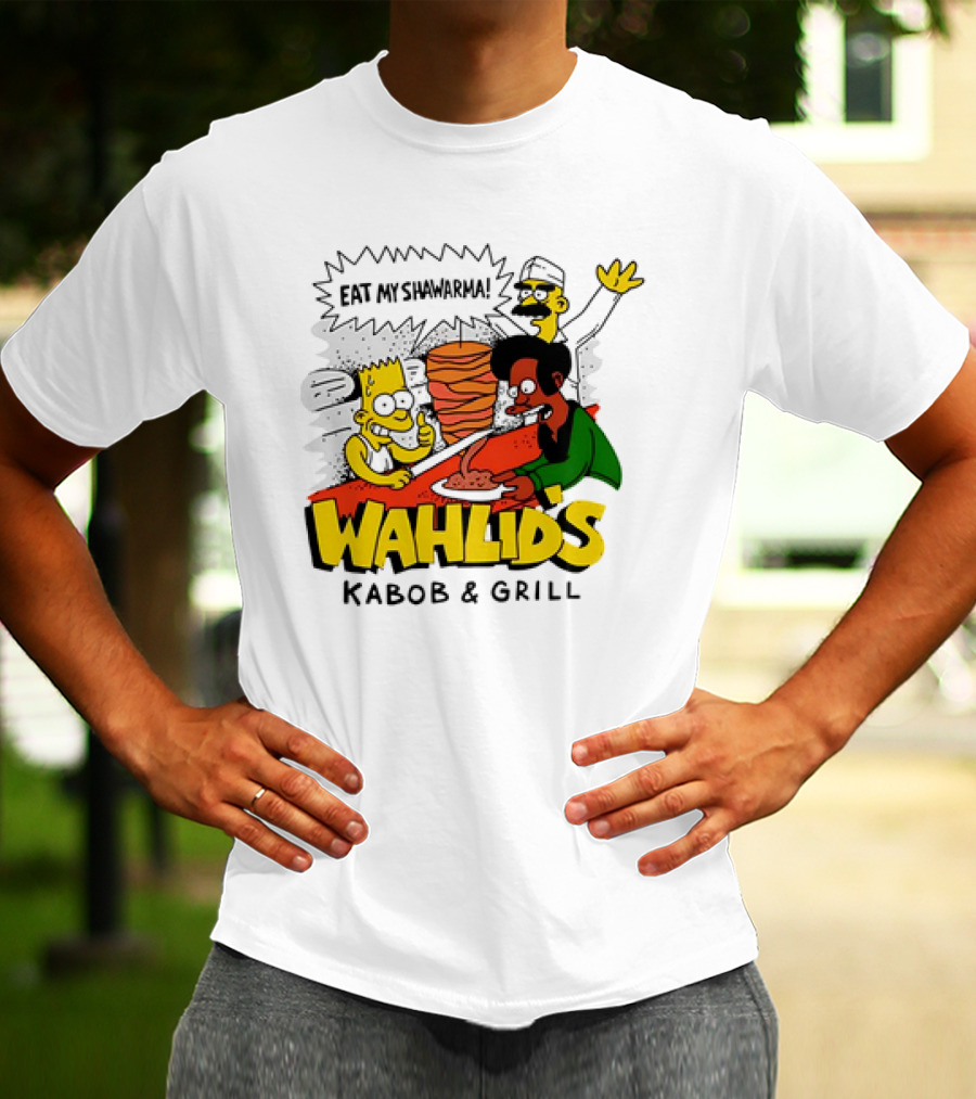The Simpsons Wahlid's Eat My Shawarma Kabob And Grill T-Shirt