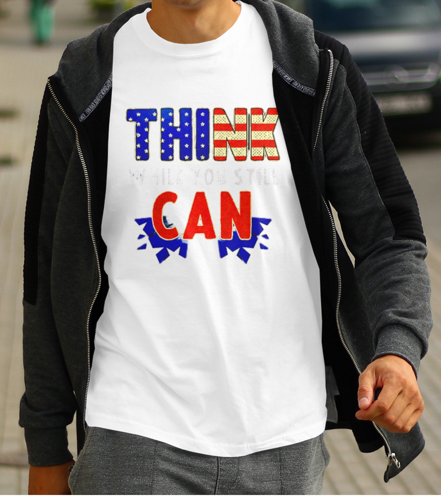 Think CAN American Flag Stars Stripes T-Shirt