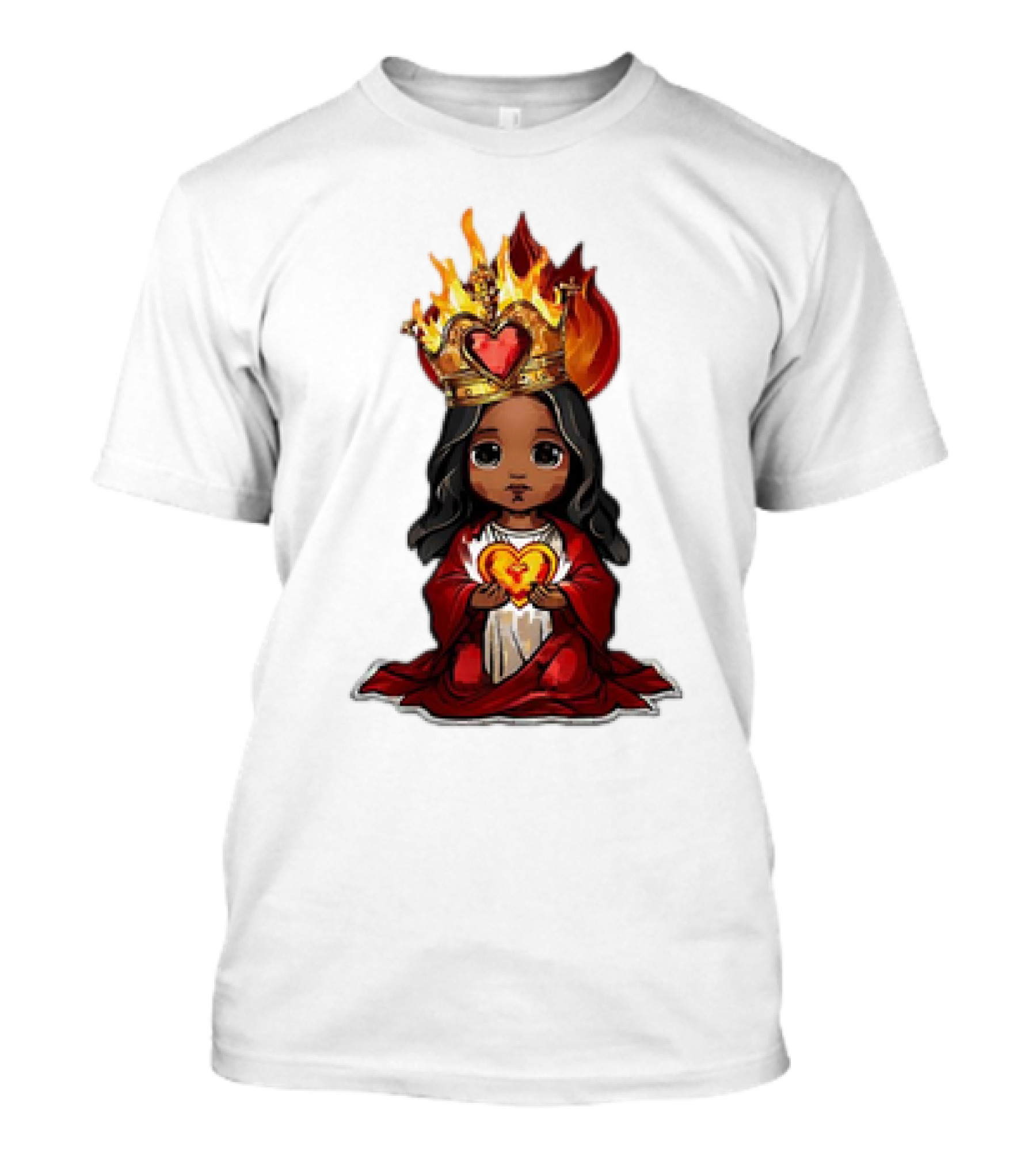 Santo Nino Icon With Flaming Heart And Crown In Philippines T-Shirt