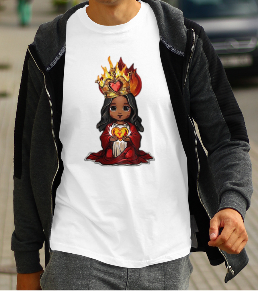 Santo Nino Icon With Flaming Heart And Crown In Philippines T-Shirt