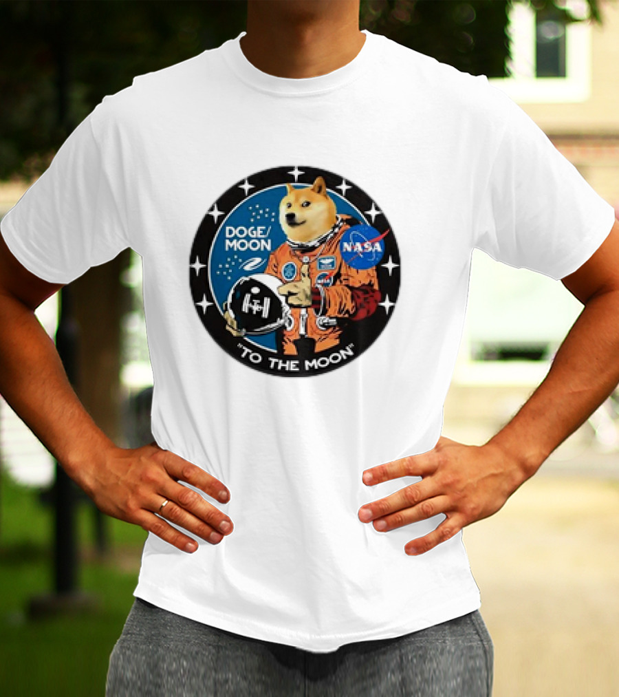 DOGE Moon NASA Astronaut Dogecoin To The Moon T-Shirt