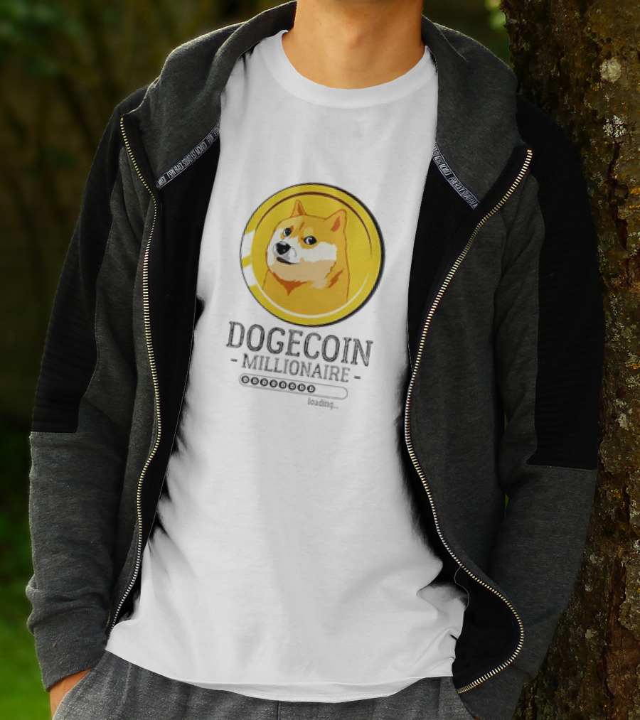Dogecoin Millionaire Loading Hodl Doge Coin Crypto Meme T-Shirt