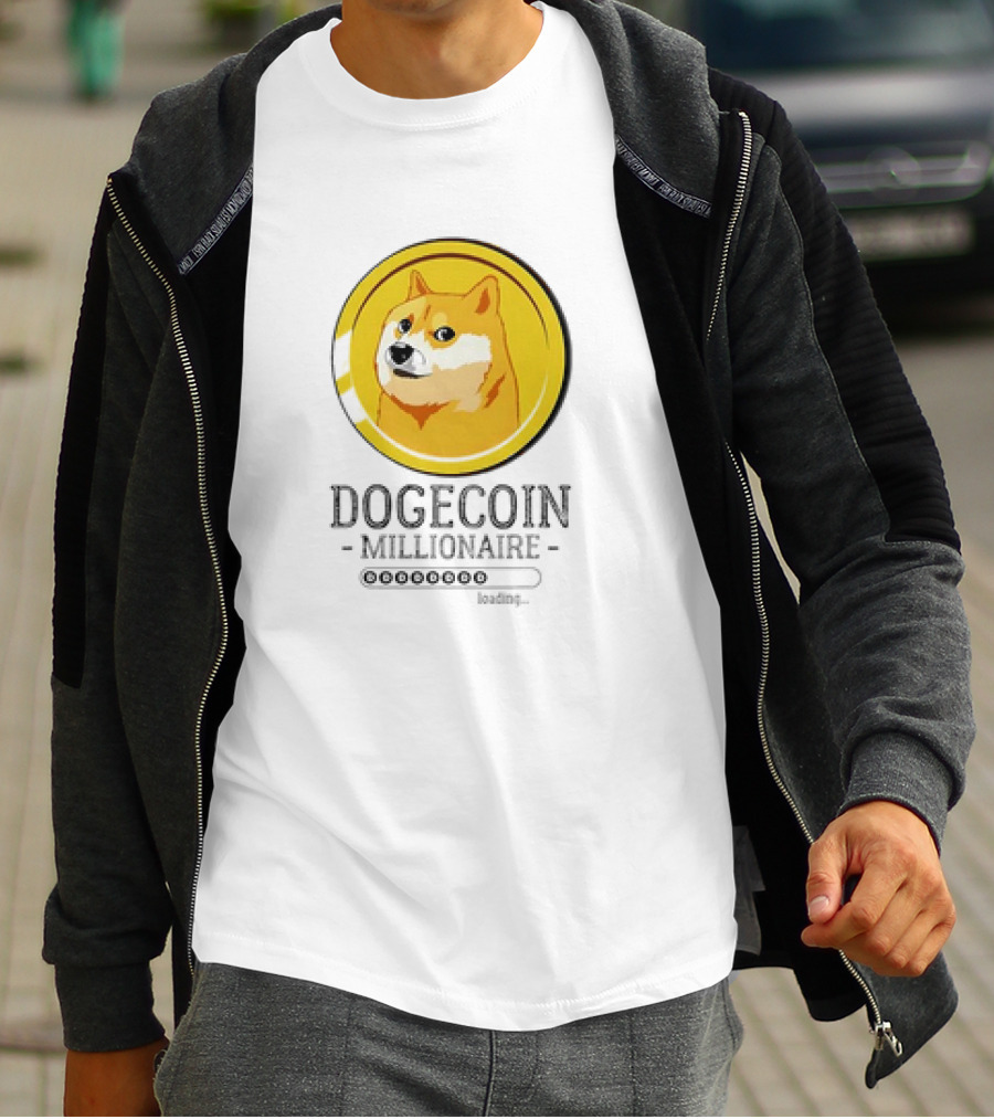 Dogecoin Millionaire Loading Hodl Doge Coin Crypto Meme T-Shirt