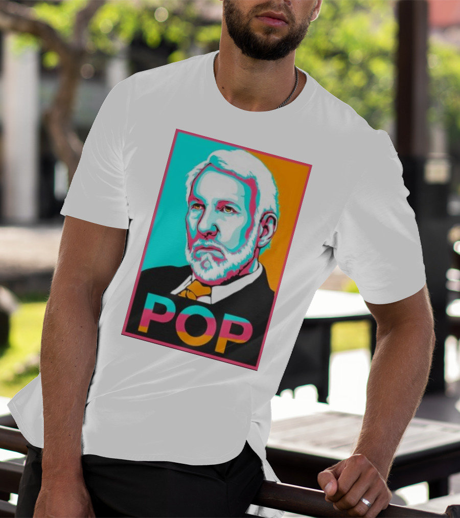 Raul Dominguez Jr Pop Retro Gregg Popovich T-Shirt