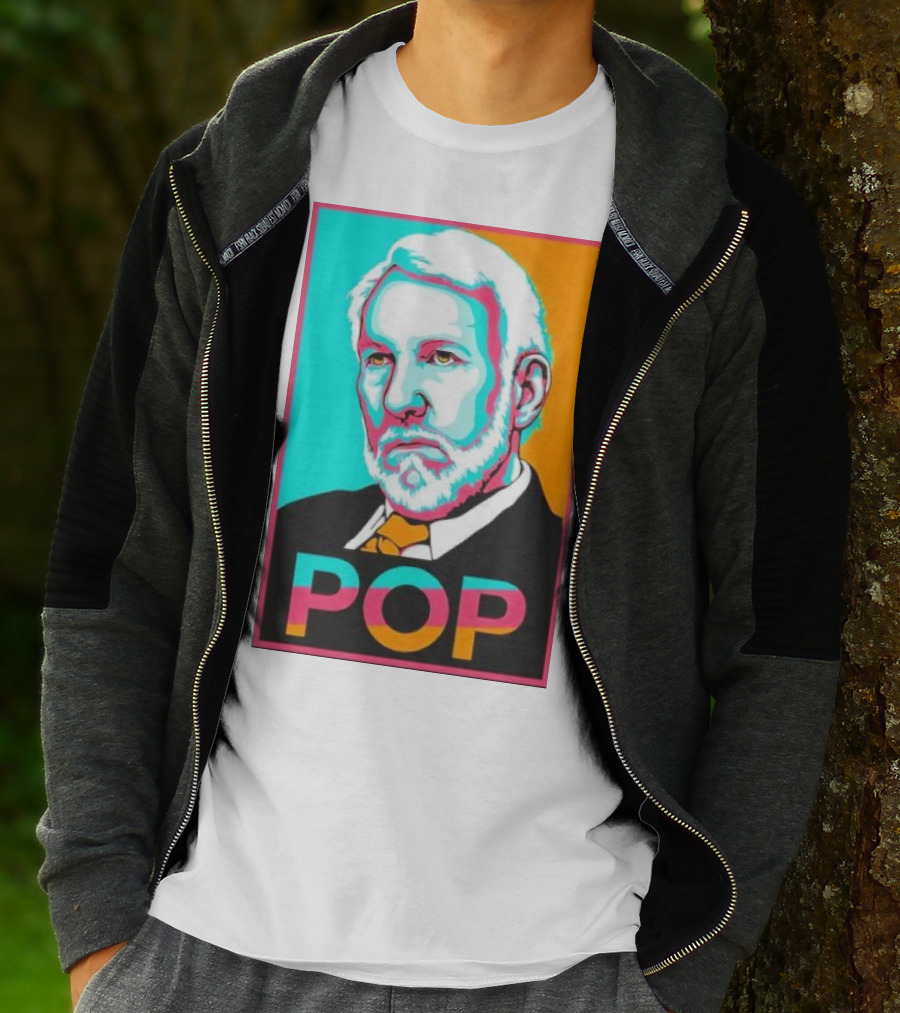Raul Dominguez Jr Pop Retro Gregg Popovich T-Shirt