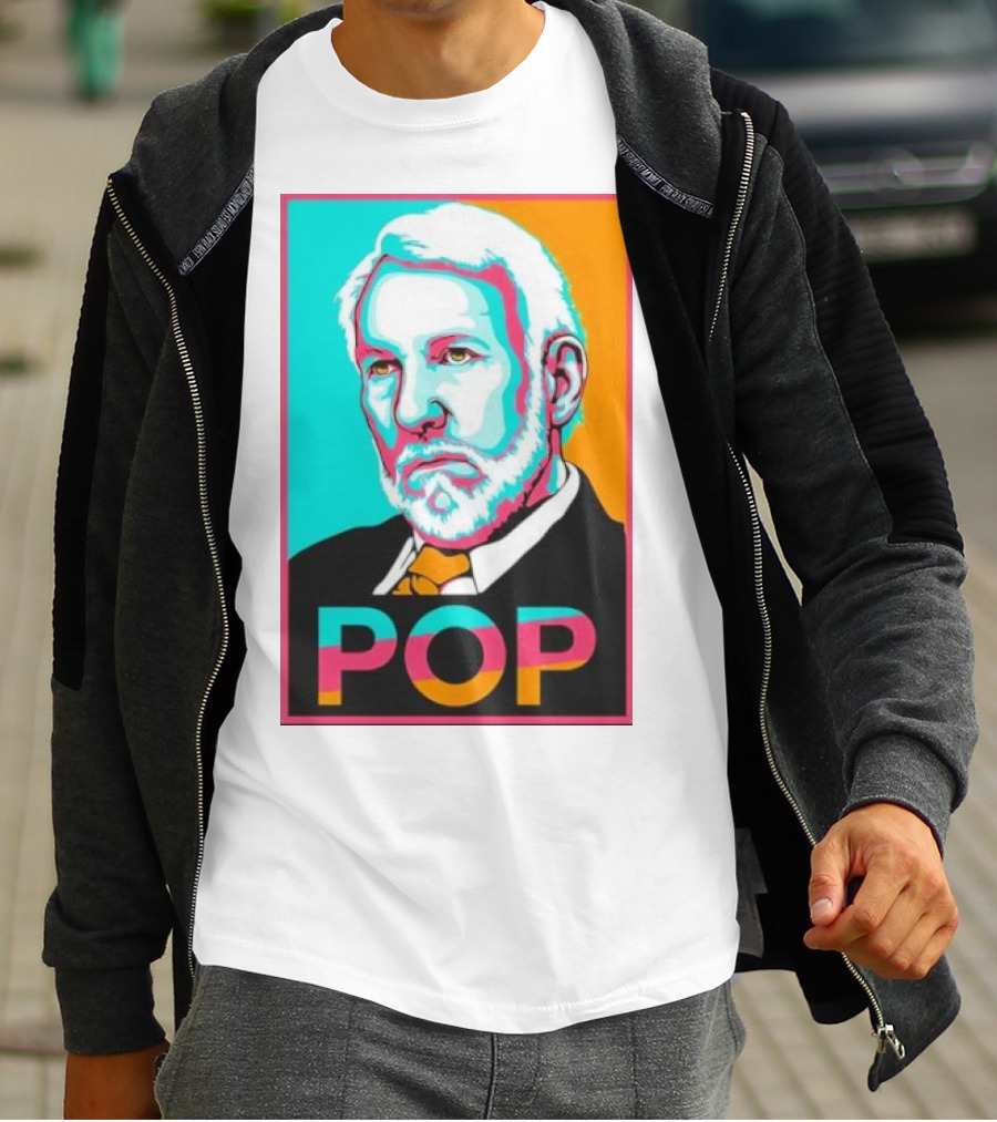 Raul Dominguez Jr Pop Retro Gregg Popovich T-Shirt