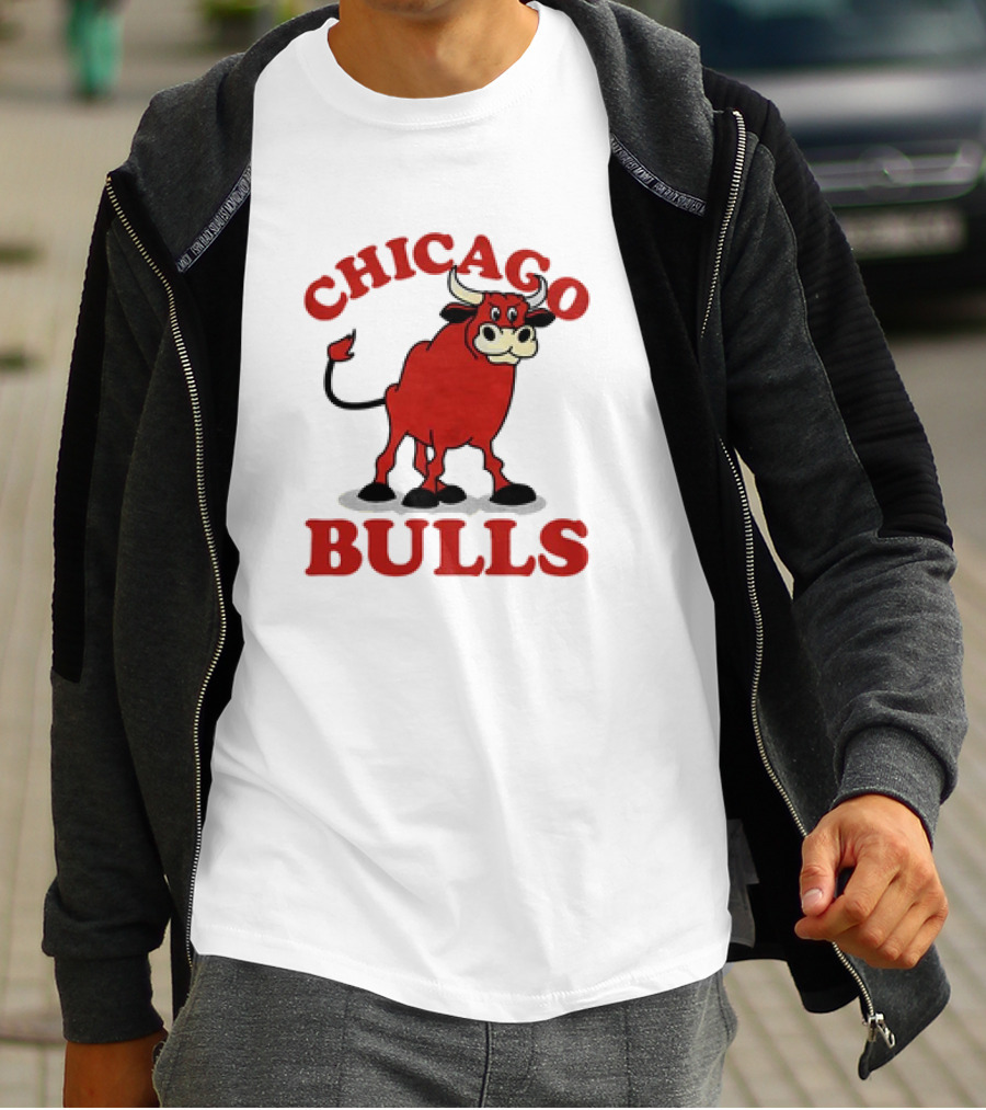 Retro Vintage Chicago Bulls Classic Iconic Bull Image T-Shirt