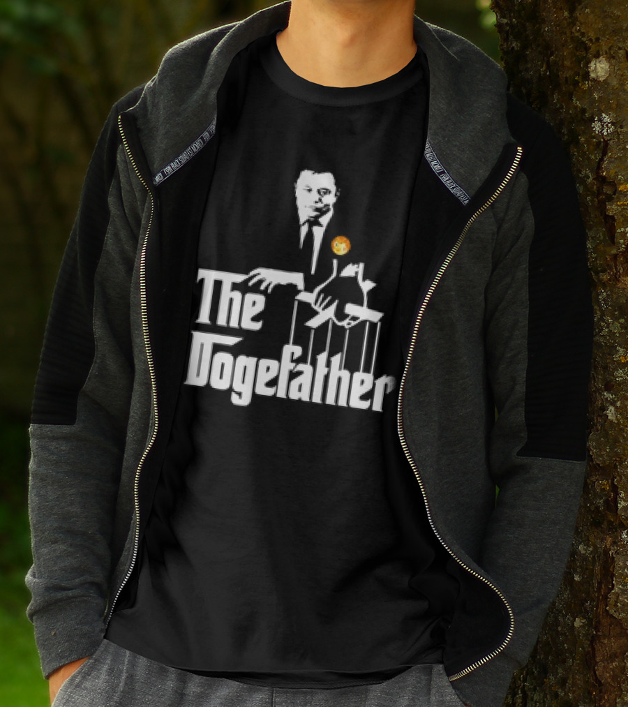The Dogefather Elon Musk With Puppet And Doge Coin T-Shirt