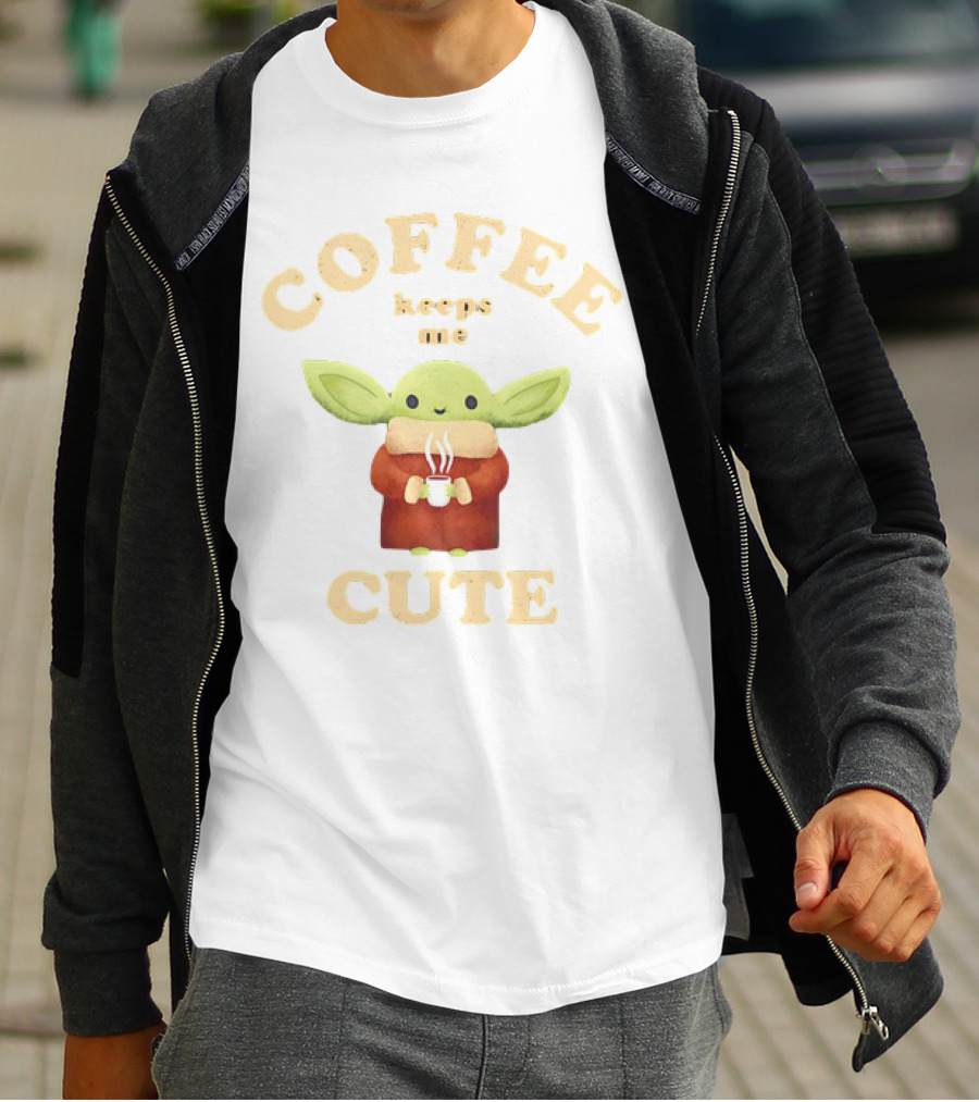 Coffee Keeps Me Cute Baby Yoda T-Shirt