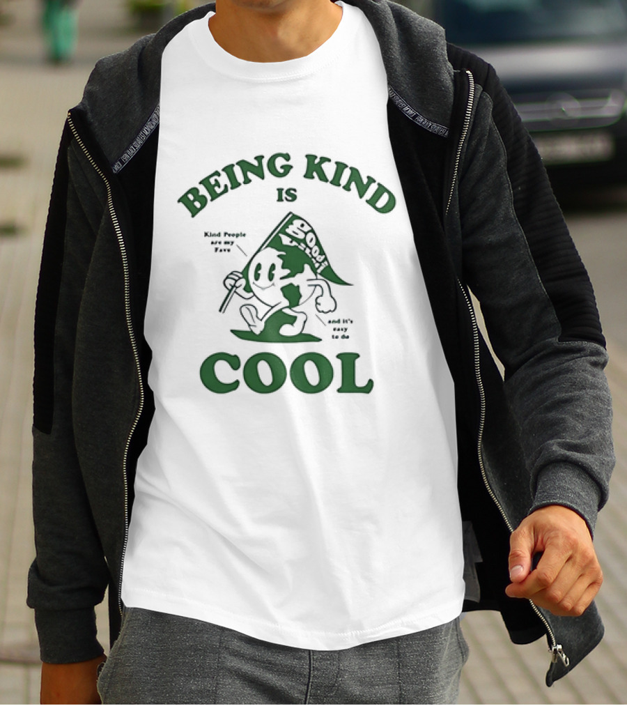 Being Kind Is Cool Good Vibe Flag With Kind People Are My Fav T-Shirt