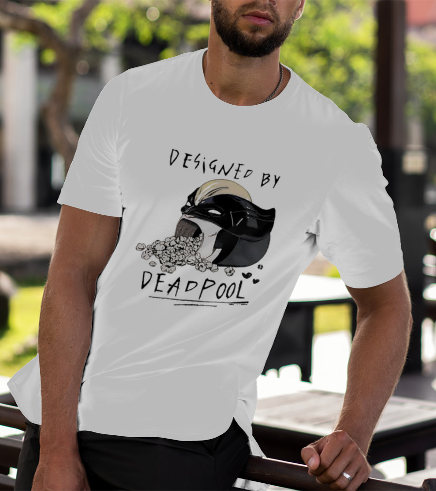 Marvel Designed By Deadpool Popcorn Vintage T-Shirt