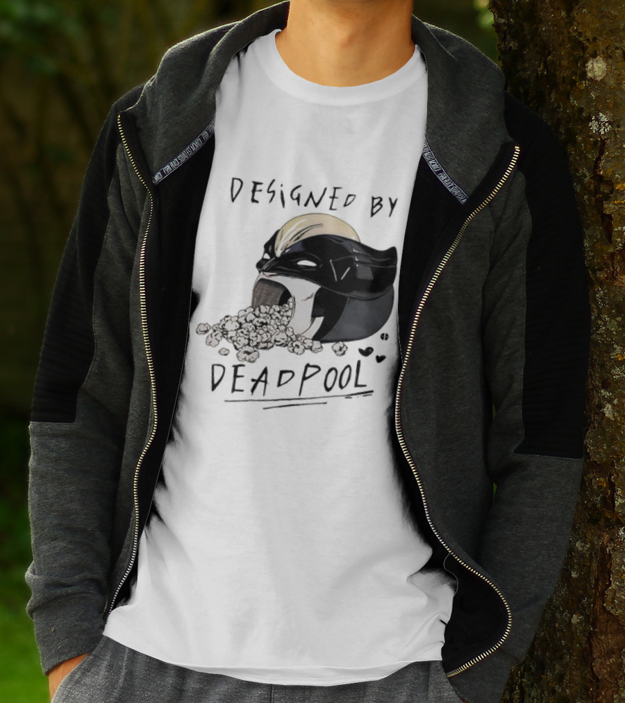 Marvel Designed By Deadpool Popcorn Vintage T-Shirt