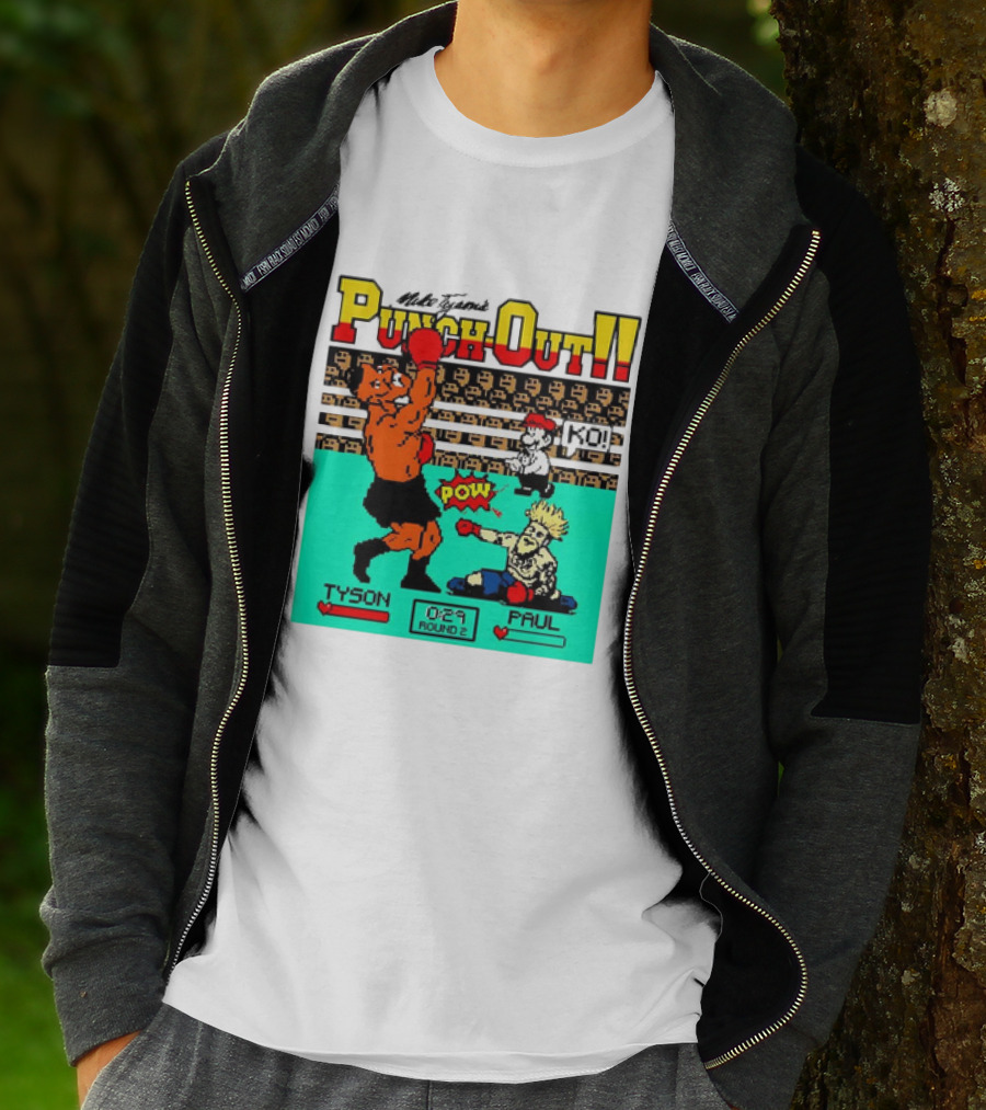 Mike Tyson’s Punch-Out KO Tyson POW Paul Round 2 Retro Game Boxing Match T-Shirt