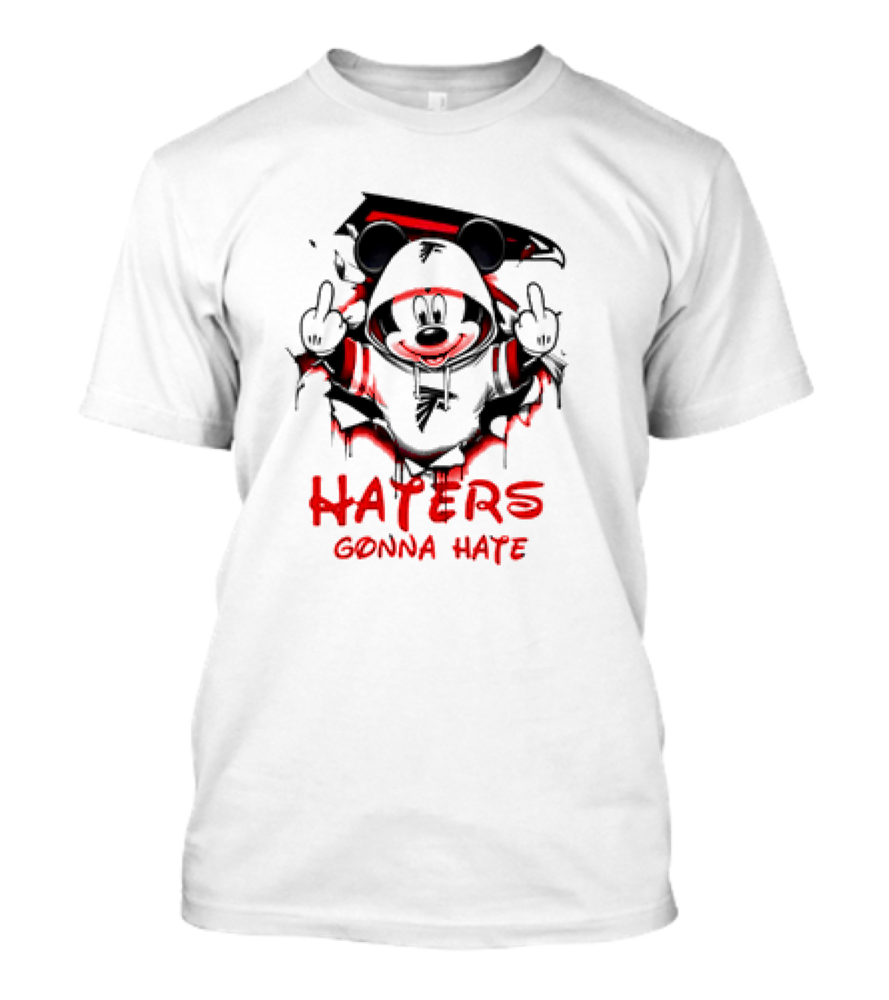 Atlanta Falcons Mickey Mouse Haters Gonna Hate T-Shirt