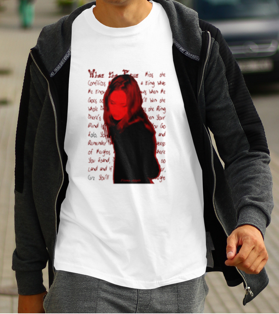 Fiona Apple When The Pawn Full Excerpt Bold Text Red T-Shirt