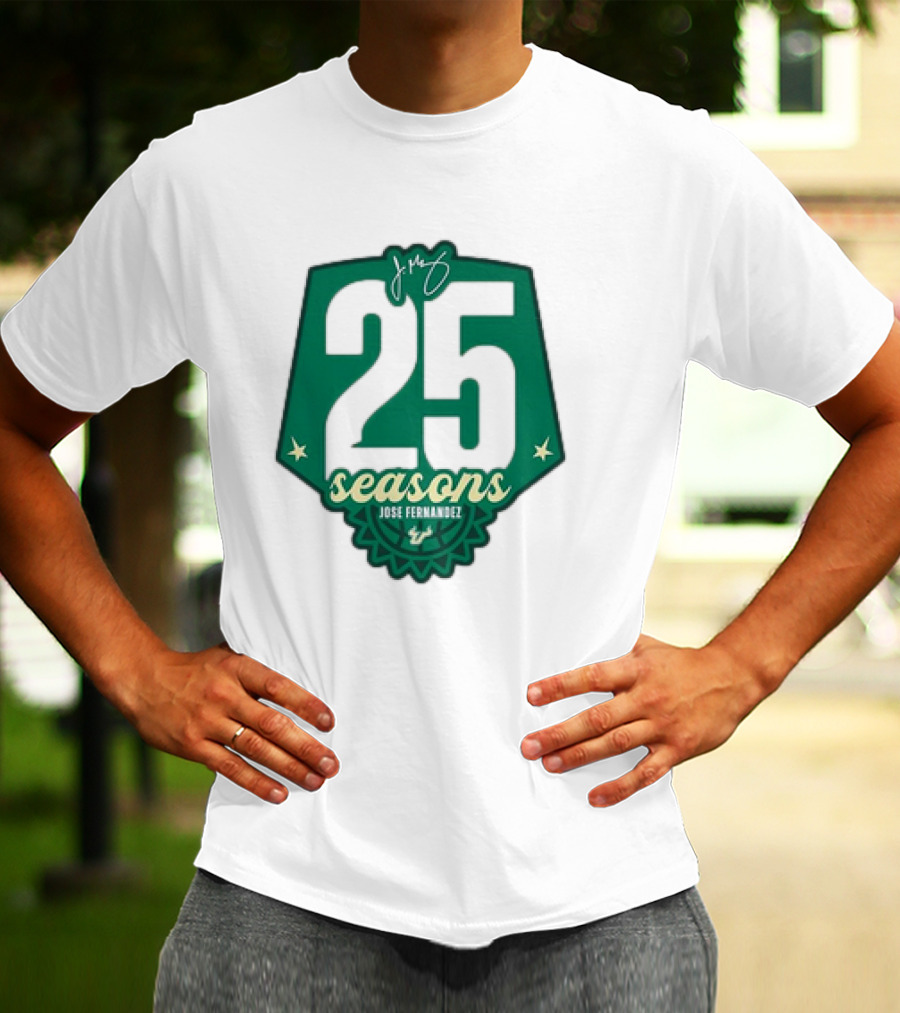 USF Women's Basketball 25 Seasons Jose Fernandez T-Shirt