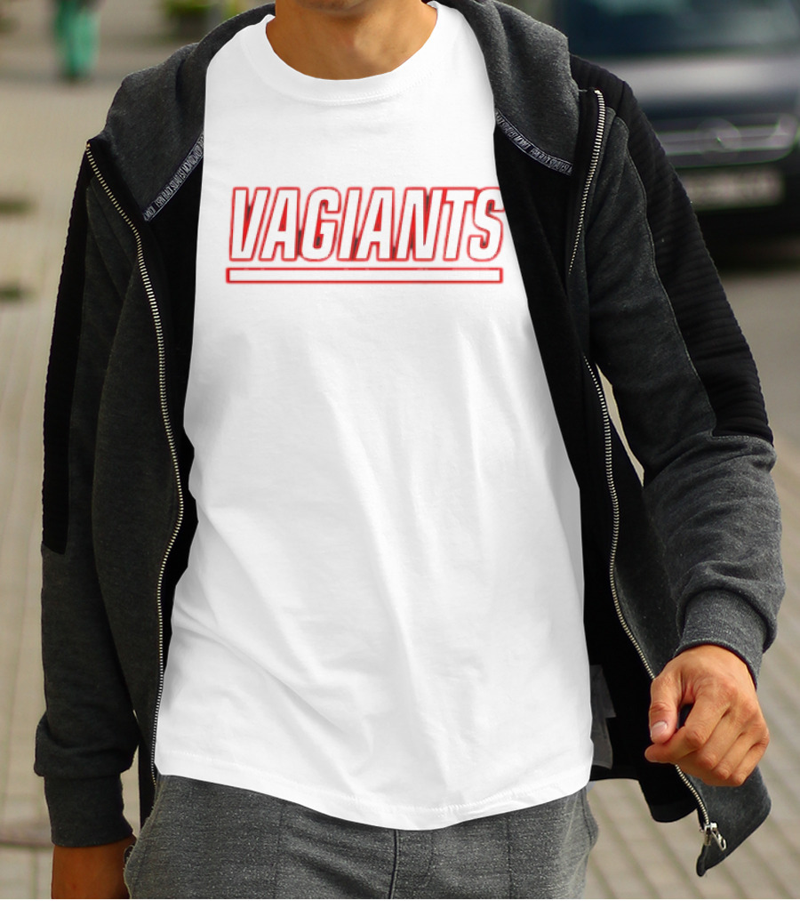 New York Vagiants Bold Red Lettering T-Shirt