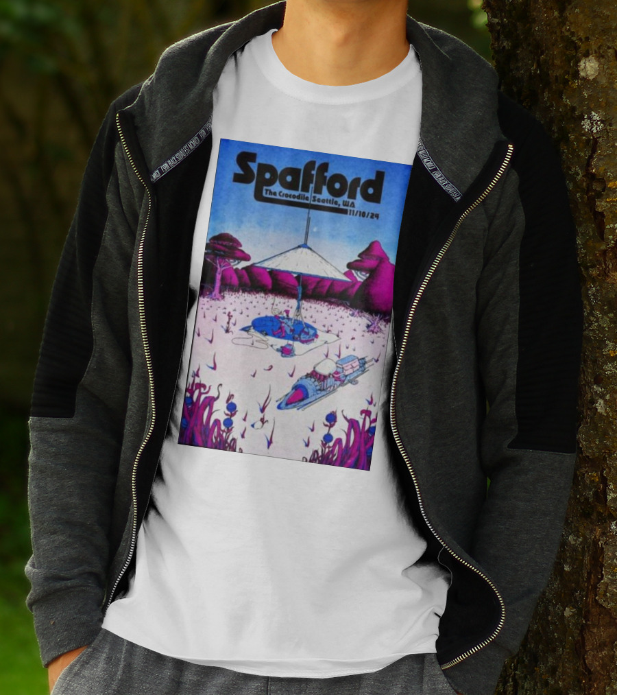 Spafford Live At The Crocodile Seattle 11/10/24 Vintage Sci-Fi Scene T-Shirt
