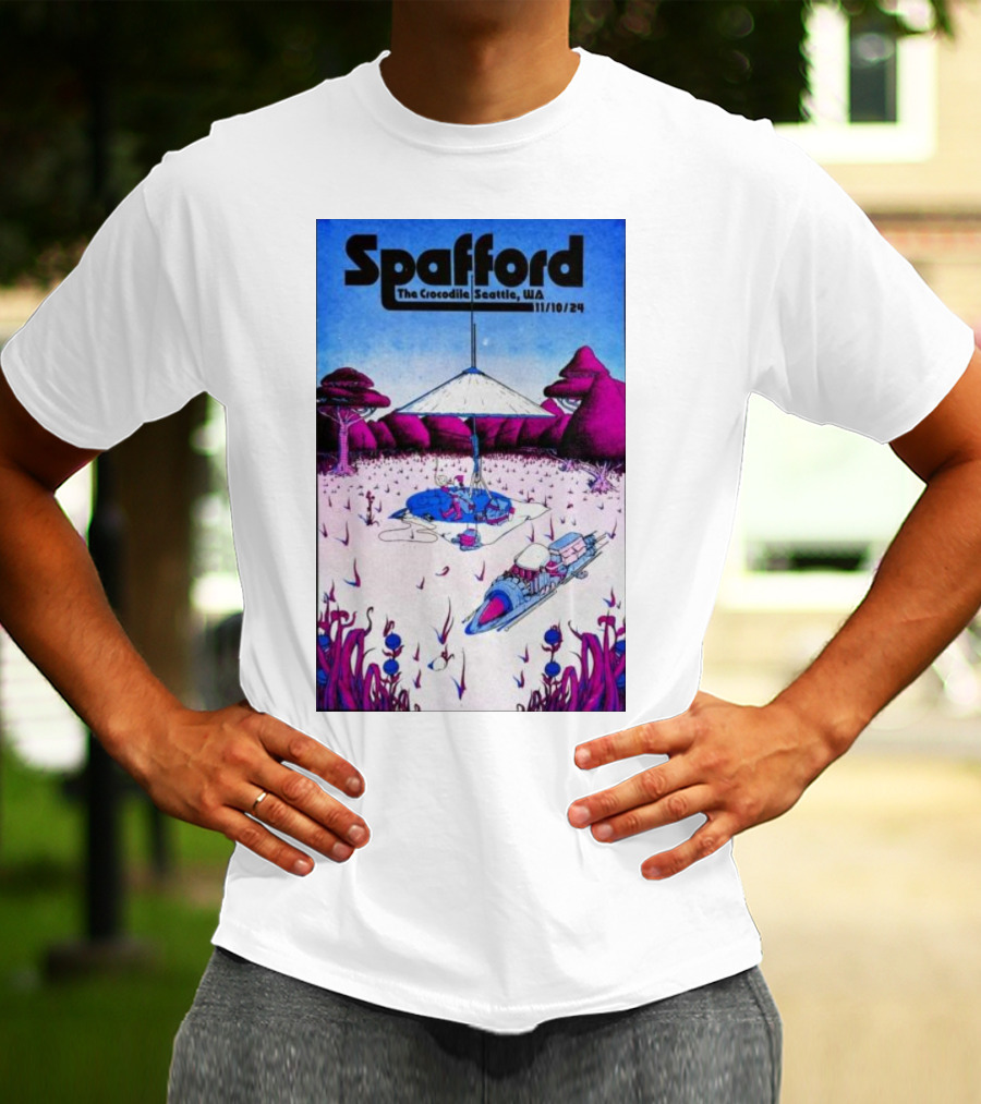 Spafford Live At The Crocodile Seattle 11/10/24 Vintage Sci-Fi Scene T-Shirt
